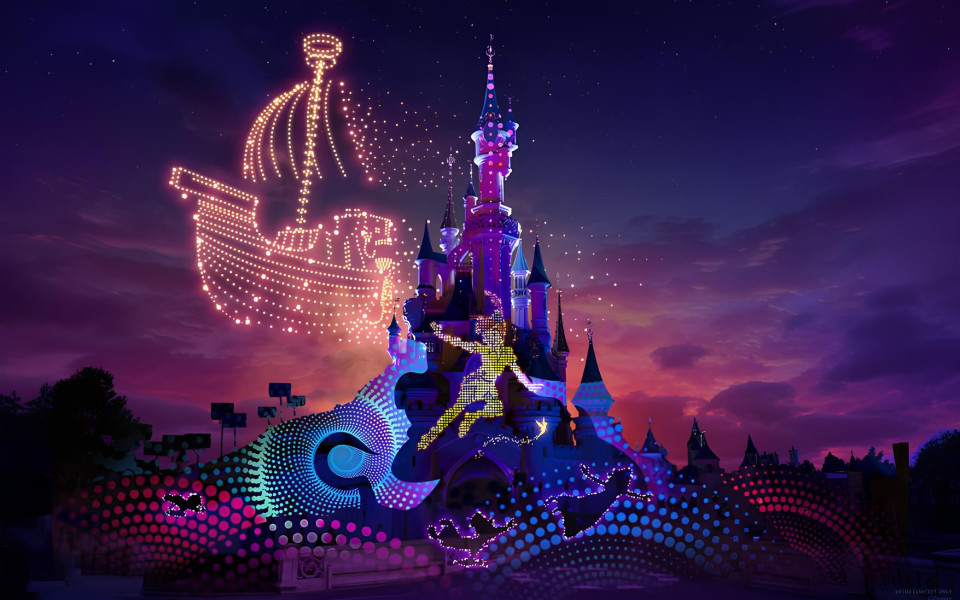 Disneyland Paris Lichtershow mit Peter Pan 